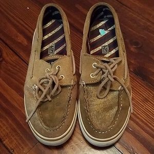 Gold Sperry Top-Siders